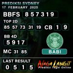 Prediksi Naga SDY 17 FEBRUARY 2025